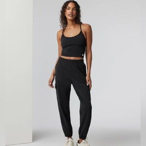 Vuori Boyfriend Cargo Jogger, Black Heather Sz S